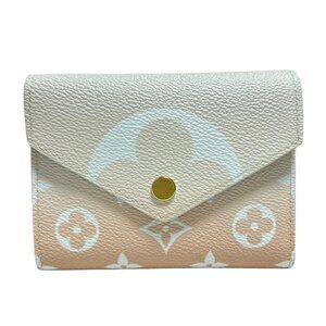 Auth LOUIS VUITTON Portefeuille Victorine M80386 Brume By the Pool -